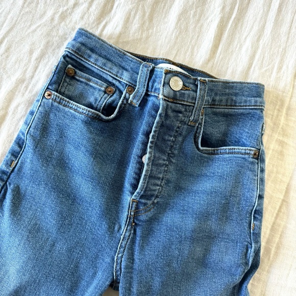 RE/DONE Ultra High Rise Ankle Crop, size 25 - Picture 9 of 11